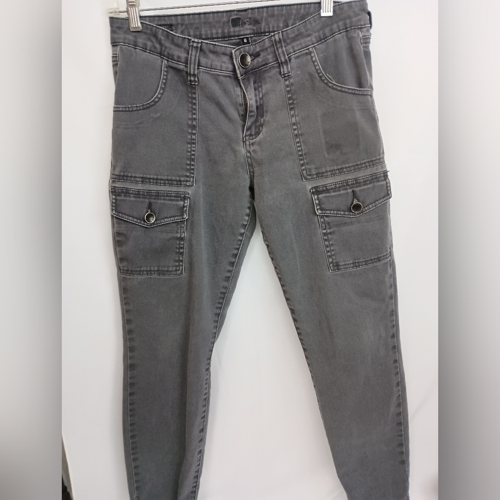 KUT FROM THE KLOTH Whimsigoth Punk‎ Grunge 6 Gray Utility Cargo Pants (#1,531)